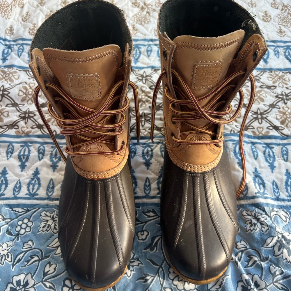 G.H. Bass & Co. Two-Tone Leather Duck Boots